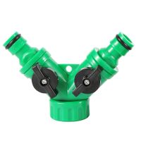 10Pcs Garden Irrigation Y-Shaped Water Splitter 20/25Mm Female Thread 2Way Water Valve Watering System Controller Switch Green