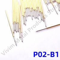 【LZ】 100PCS P02-B1 Spring Test Probe Phosphor Bronze Nickel Plated PCB Probe Dia 0.68mm Length 24.70mm Probe Tool Test Pin P02-B