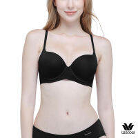 Wacoal Push Up Bra เสื้อชั้นในมีโครง รูปแบบดันทรง 3/4 Cup เสริมฟองน้ำ 30 มม. - WB5P79 (สีดำ/BL)