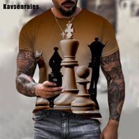 2022 Summer Funny Men Women 3D Print Chess T-shirt Chess and Card Activity Harajuku Style Oversized T-shirt Streetwear Tops