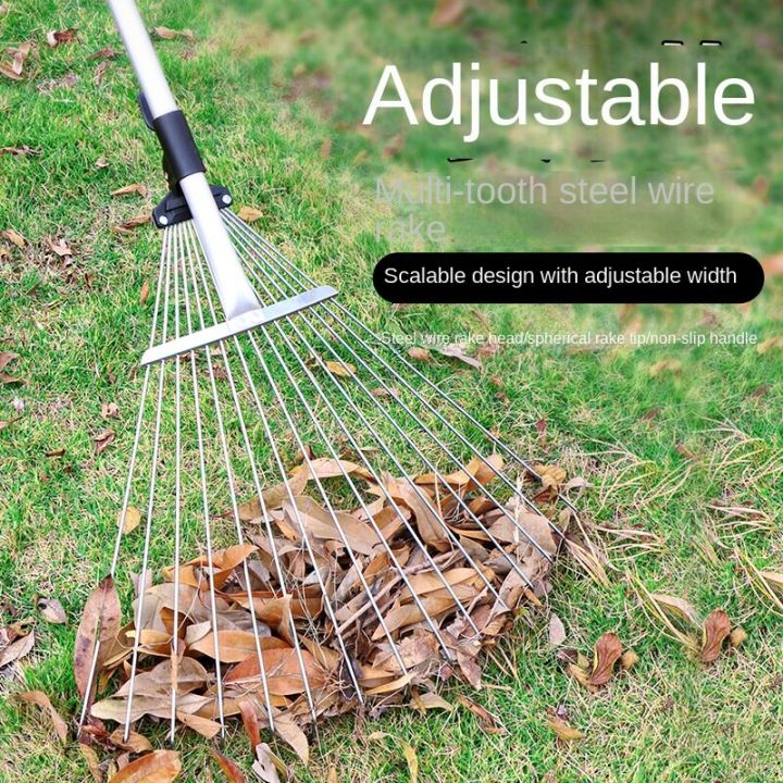 Stainless Steel Rake Cuddle Grass Grasping Grass Rake Gardening Iron ...