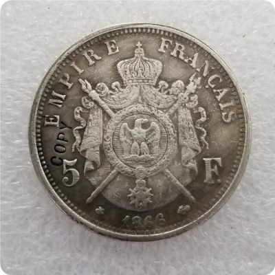 เหรียญเหรียญที่ระลึกจำลองเหรียญฟรานซ์1861-1866 5เหรียญฟรังซ์