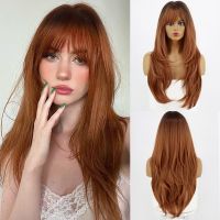 Synthetic Wigs Red Brown Copper Ginger Long Wigs Straight for Women Natural Wave Wigs with Bangs Heat Resistant Cosplay Hair [ Hot sell ] Toy Center 2