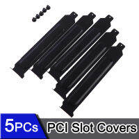 แผ่นเหล็กปิดหลัง Case สีดำแบบทึบ 5pcs/lot Black Hard Steel PCI Slot Cover Bracket w/ Screws, Full Profile Expansion Dust Filter Blanking Plate for PCI