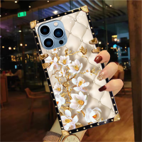 เคส Samsung A14 A12 A13 A02 A02S A22 A23 A34 A24 A54 A53 A51 A52 A11 A21S A30S A50 A03 A04 A10 A20 A30 A10S A20S A50S A11 A72เคสดอกไม้ประดับเพชรซองนุ่มกันกระแทกของตกแต่งตารางโลหะสำหรับเด็กผู้หญิงผู้หญิง