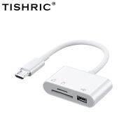 TISHRIC OTG TF ไมโคร USB การ์ดรีดเดอร์ SD USB 6 In 1 Type C การ์ดความจำสำหรับ Macbook ซัมซุงฮัวเหว่ยเสี่ยวหมี่เครื่องอ่านการ์ดพอร์ต Type-C แลปท็อปโทรศัพท์