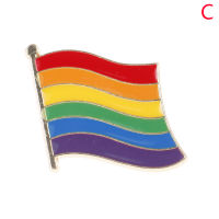 Yeze】ธงเข็มกลัดหัวใจสัญลักษณ์ LGBT Pride เกย์เลสเบี้ยนหมุดโลหะเคลือบสุดสร้างสรรค์