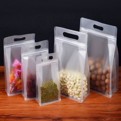 50PCS 3D Matte Plastic Portable Ziplock Bags Reclosable Frosted Snack Sugar Spice Cereals Wedding Child Gifts Packaging Pouches Food Storage Dispenser