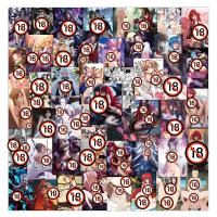 50 Non-repetitive Anime Sexy Girls Cute Wild Bikini Waifu Adult Waterproof Stickers [hidden Model Is More Powerful] Welfare Stickers Labels