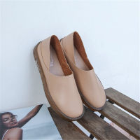 Womens leather shoesรองเท้าลำลองผู้หญิงโปรโมชั่นราคาถูกรองเท้าเรือ