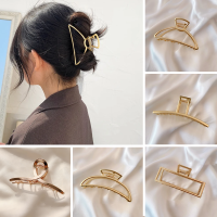 WW OutdoorVintage Gold Color Geometric Hair Clips Metal Hair Claw Cross Hairclip Headband Hairpin Hair Crab Womens Jewelry Accessories