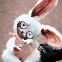 Halloween Bunny Plush Toy Gothic Home Decor Stuffed Animal Scary Rabbit Horror Doll Kids Toys Birthday Popular Toys 2023