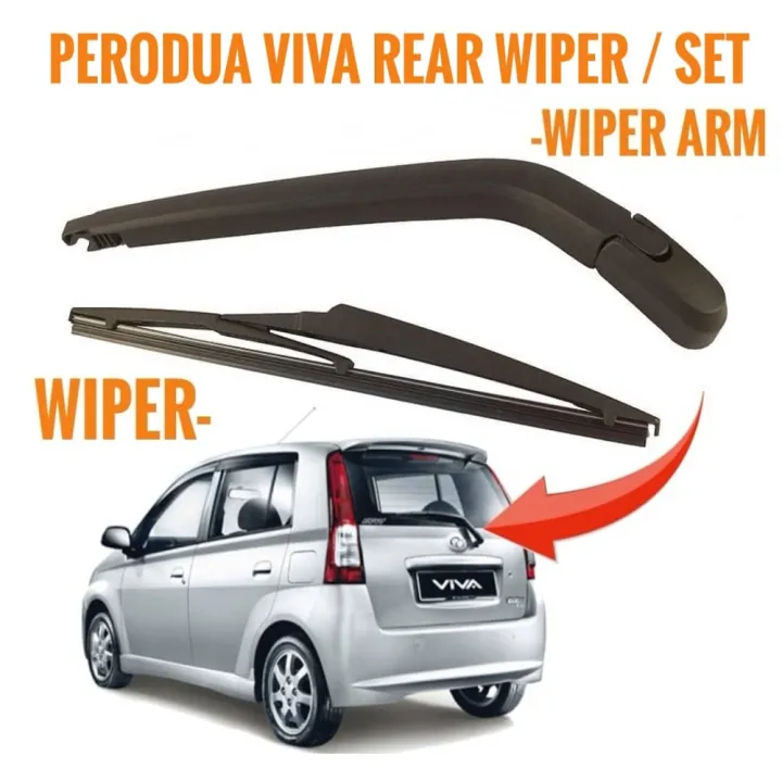 Perodua Viva Rear Wiper Rear Windshield Wiper Arm & Wiper Perodua Viva Rear Windscreen Wiper