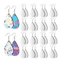 Unfinished Teardrop Earring Blank Heat Transfer Earring Wire Hook Earring Pendant Craft Supply for DIY Jewelry Making