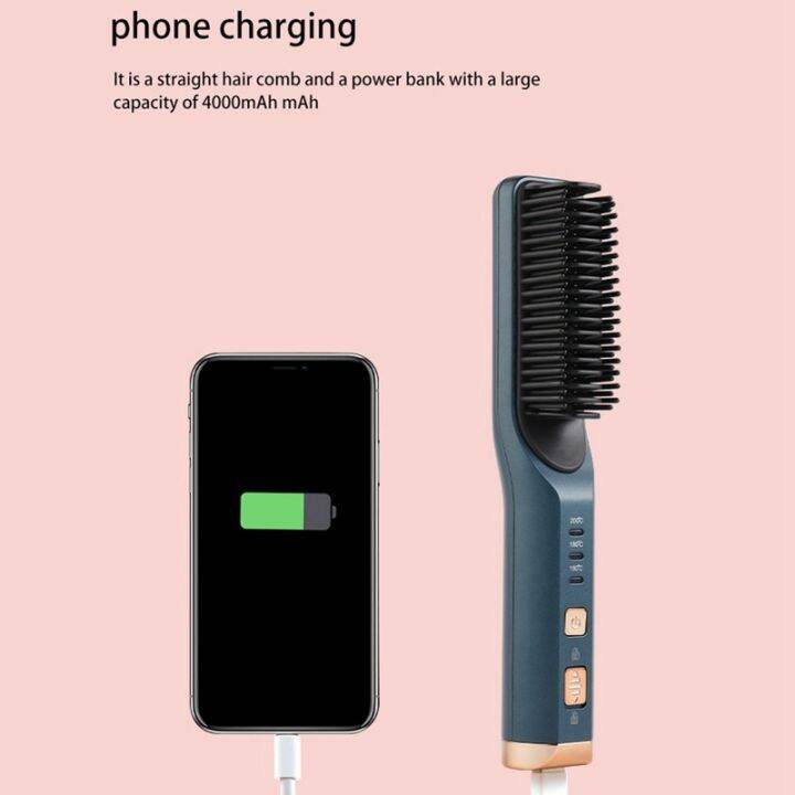 1set-straight-hair-comb-hair-straightener-curling-straight-hair-brush-portable-usb-charge-multifunctional-green