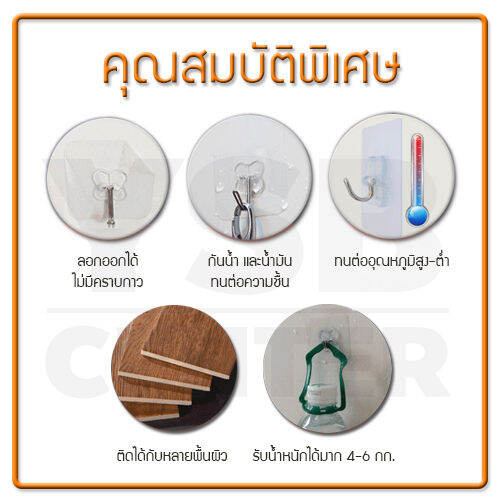 ตะขอแขวน-ติดผนังแบบใส-รูปดอกไม้-ยาวพิเศษ-ติดผนังไม่เป็นรอย-ผลิตจาก-pp-คุณภาพดี-แพ็ค-4-ชิ้น