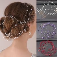 【YF】 Elegant Bridal Hair Vine Beads Handmade Women Headband for Banquet Party Ornaments Wedding Jewelry Accessories Gifts