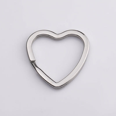 100 Stainless Steel heart KeyRing BlackRose GoldGoldSilver Color Metal Split Ring Key Ring Accessories Wholesale 20pcs