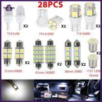 Y-MOTORS 20ชิ้นกล่อง Canbus ฟรี Trunk Map ประตูโดมกล่องถุงมือโคมไฟป้ายทะเบียนไฟเก๋งรถ Combo LED ชุดหลอดไฟเสริม