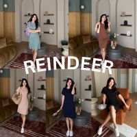 12FEBRUARY | REINDEER DRESS เดรสไหมพรมนิ่มลายเปีย น่ารักมาก ทรงเข้ารูป ใส่สบาย