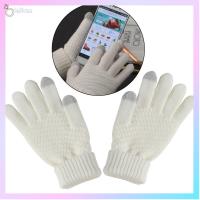 LAIHOU Gifts Hand Wrist Winter Knitted Fingerless Mittens Touch Screen Wool Gloves