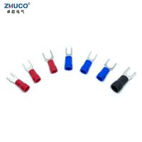 SV U Fork Furcate Insulated Wire Connector PVC Pre Insulating Cord Pin End Spade Electrical Copper Crimp Spring Terminal