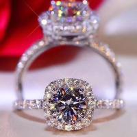 925 mo SangShi 1 carat ring platinum men and women a diamond wedding opening Chinese valentines day gift