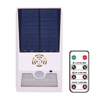 Multi-function Solar Alarm Lamp Remote Control Security Alarm Siren PIR Motion Sensor Detector Wall Light For Home Yard Outdoor