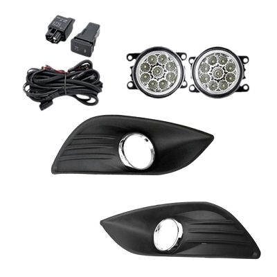 LED Car Headlight Lamp Cover Grille Bezel Harness Switch Kit for Ford Focus MK2 2009-2011