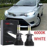 New ชุดหลอดไฟหน้าฮาโลเจน LED 6000K 2014-2018 แบบเปลี่ยน สําหรับ TOYOT A VIOS gen3