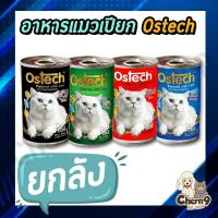 (ยกลัง24กระป๋อง) Ostech อาหารแมวเปียกแบบกระป๋อง 400 กรัม