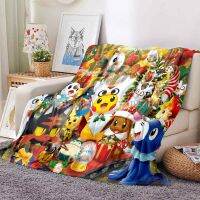 2023 in stock ☫ ✢Latest Fashion Cartoon Pocket Monster Pokémon Pikachu 3D Blanket Flannel Sofa Bed Unique Throwing，Contact the seller to customize the pattern for free