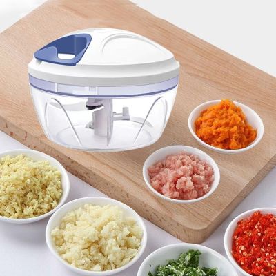 500/900ml Manual Meat Mincer Garlic Chopper Rotate Garlic Press Crusher Vegetable Onion Cutter Kitchen Cooking Accessories