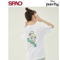 2023 New【คลังสินค้าพร้อม】Spao er Pan Co-nded New Summer Print Women S Crewneck Short Sleeve T-Shirt SPRLC24D27