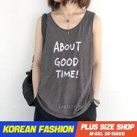 Plus size tanktop❤ เสื้อกล้ามสาวอวบ ไซส์ใหญ่ ผู้หญิง เสื้อกล้ามกีฬา cotton คอกลม ฤดูร้อน สไตล์เกาหลีแฟชั่น V728