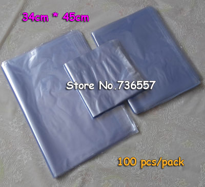 34*45cm Soft Transparent Blow Molding PVC Heat Shrinkable Bags Shrink Film Wrap Cosmetic Packaging Wrap Materials Plastic Bag