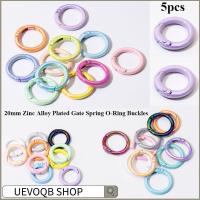 UEVOQB SHOP 5pcs หลากสีหลายสี หัวเข็มขัดโอริงสำหรับฤดูใบไม้ผลิ 20มม. ค่ะ รูปทรงกลม กระเป๋าเข็มขัดหัวเข็มขัด ที่มีคุณภาพสูง ประตูชุบเคลือบ กระเป๋าถือกระเป๋าเงิน