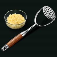 Manual Stainless Steel Potato Masher Vegetable Ricer Kitchen Gadget Garlic Press Heavy Duty Hand Blender Fruit Crusher Tool