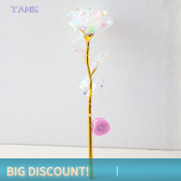 ?【Lowest price】TANG วันวาเลนไทน์ของขวัญ24K ฟอยล์พลาสติก Eternal Rose ดอกไม้ปลอมกินเวลานานรักตกแต่งงานแต่งงานสำหรับแฟนของขวัญสร้างสรรค์