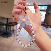 Oafajoa 1PC ดอกไม้ที่มีสีสันลูกปัดโทรศัพท์มือถือ Charm สายโซ่ lanyard ผู้หญิงสาว