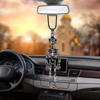【CW】NEW Fashion Car Pendant Skeleton man Rearview Mirror Decoration Hanging Automobiles Decor Ornaments Accessories Holiday Gifts