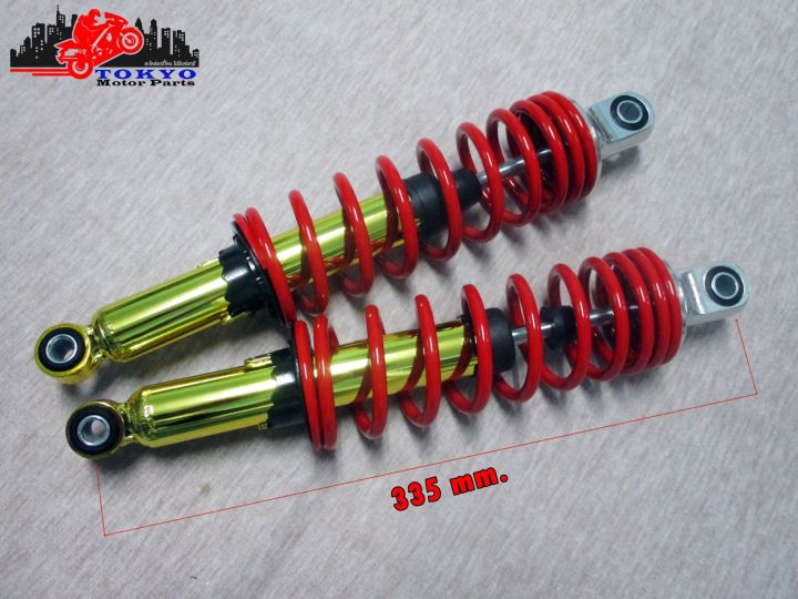 honda-dax-st50-st70-chaly-cf50-cf70-rear-shock-cylinder-gold-spring-red-โช๊คหลัง-กระบอกทอง-สปริงแดง