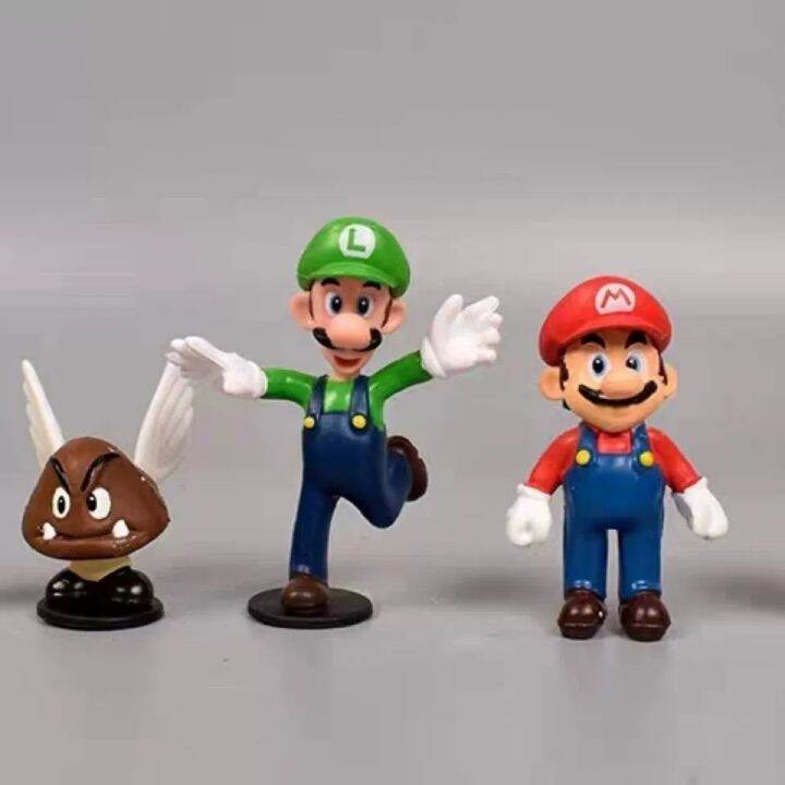 6ชิ้นกล่องสี-super-mario-bros-pvc-ตุ๊กตาขยับแขนขาได้ของเล่นตุ๊กตาโมเดลมีคาแรกเตอร์เกมหุ่นคอลเล็กชันเด็ก