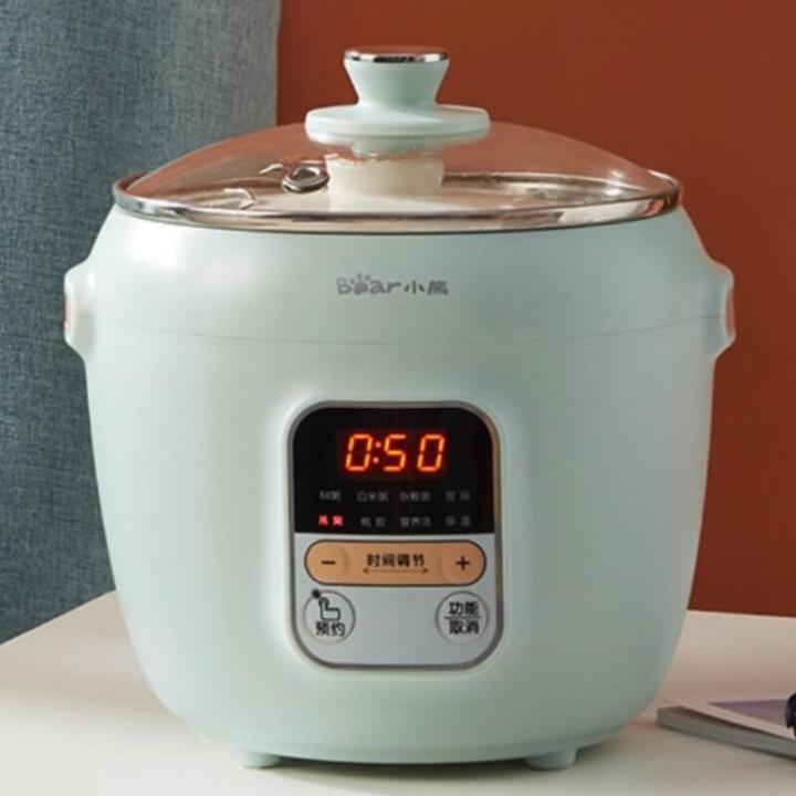 1L Gruel Soup Pot Ceramic Electric Crock Pot Automatic Household
