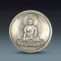 Heart Sutra Shakya Tathagata coinBuddha statuecarving antique antique creative Chinese style ornamentsplay withcollection crafts