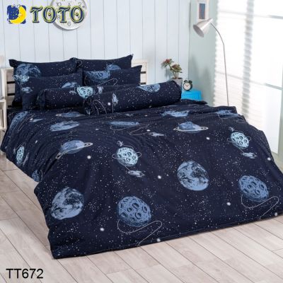 Toto ผ้าปูที่นอน (ไม่รวมผ้านวม) พิมพ์ลาย กราฟฟิก Graphic Print TT672 (เลือกขนาดเตียง 3.5ฟุต/5ฟุต/6ฟุต) #โตโต้ เครื่องนอน ชุดผ้าปู ผ้าปูเตียง