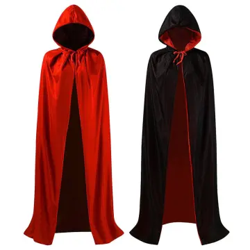 Halloween Cosplay Death Cape Short Hooded Cloak Wizard Witch