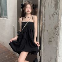 BOUND （in stock）New Puffy Sling Design Sense Temperament Black Dress 2 Colors