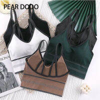 PEAR DODO เสื้อกล้ามห้อยหน้าอกเปิดหลังแบบเกาหลีสำหรับผู้หญิง