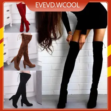New Women Boots Sexy Fashion Over the Knee Boots Sexy Thin Square Heel Boot  Platform Woman Shoes Black size 35-43 - AliExpress